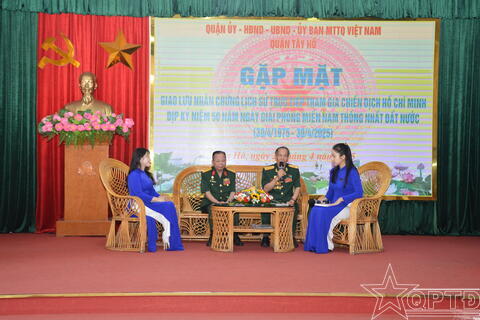 Quận Tây Hồ gặp mặt cựu chiến binh trực tiếp tham gia Chiến dịch Hồ Chí Minh