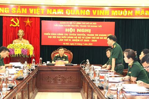 Triển khai công tác tuyên truyền Đại hội đại biểu Đảng bộ Bộ Tư lệnh Thủ đô Hà Nội