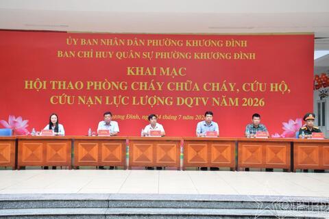 522 chiến sĩ “sao vuông” tham gia Hội thao Phòng cháy,  chữa cháy và cứu hộ, cứu nạn phường Khương Đình
