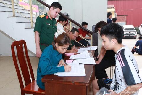 Phường Xuân Phương tổ chức đăng ký nghĩa vụ quân sự