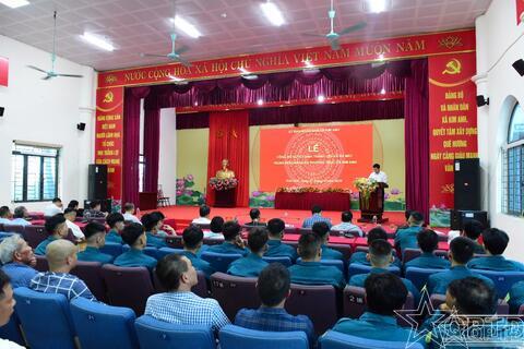 Xã Kim Anh tổ chức Lễ công bố quyết định thành lập và ra mắt Trung đội dân quân thường trực