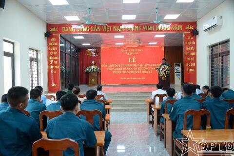 Công bố quyết định thành lập Trung đội dân quân thường trực