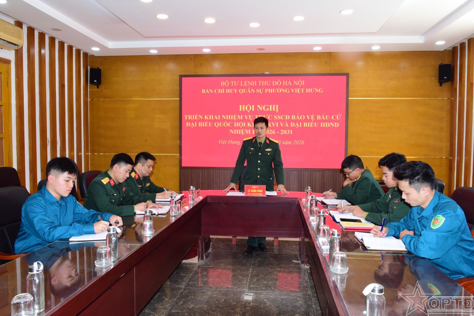 Ban CHQS phường Việt Hưng: Hiệp đồng bảo vệ Ngày bầu cử