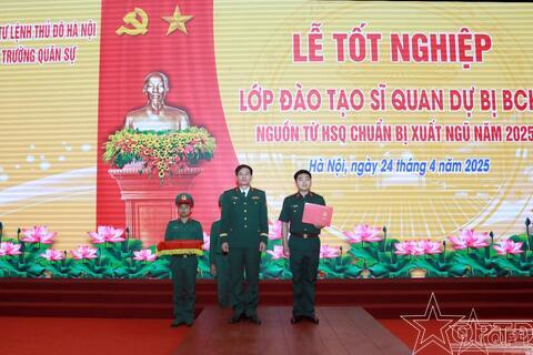 100% học viên tốt nghiệp đào tạo Sĩ quan dự bị Binh chủng hợp thành