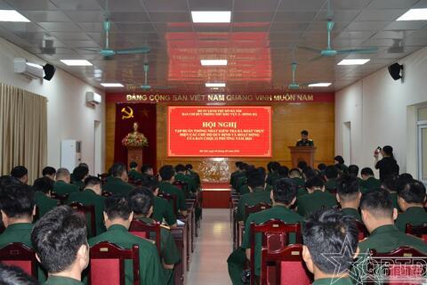 Ban Chỉ huy PTKV3-Hồng Hà tập huấn thống nhất kiểm tra rà soát thực hiện các chế độ quy định và hoạt động của Ban CHQS các phường