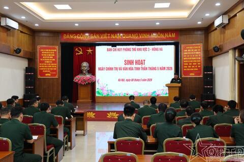 Ngày Chính trị và văn hóa tinh thần tại Ban Chỉ huy PTKV3-Hồng Hà