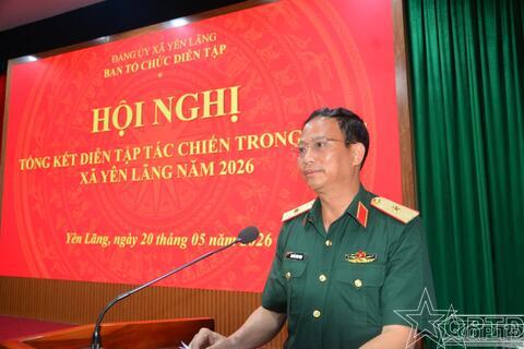 Tổng kết diễn tập tác chiến trong khu vực phòng thủ năm 2026