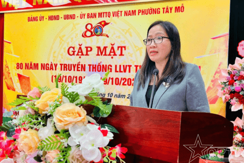 Phường Tây Mỗ gặp mặt kỷ niệm 80 năm Ngày truyền thống Lực lượng vũ trang Thủ đô Hà Nội