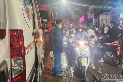 Kịp thời tham gia chữa cháy tại phường Hoàng Mai