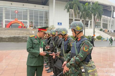 Tiểu đoàn Công binh 544 bảo đảm cho tổng duyệt chương trình nghệ thuật đặc biệt