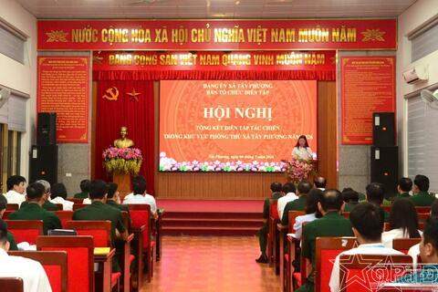 Xã Tây Phương khen 7 tập thể và 53 cá nhân hoàn thành xuất sắc nhiệm vụ diễn tập