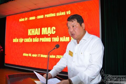 Giảng Võ khai mạc diễn tập chiến đấu phòng thủ năm 2026