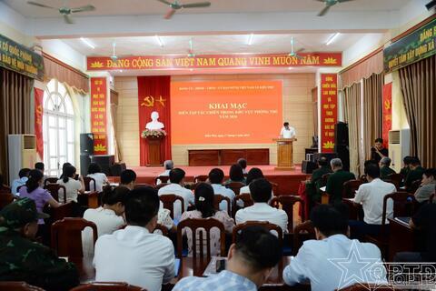 Xã Kiều Phú sơ duyệt diễn tập tác chiến trong khu vực phòng thủ