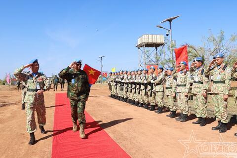 Đội Công binh số 4 tổ chức Lễ kỷ niệm 81 năm Ngày thành lập Quân đội nhân dân Việt Nam tại Abyei