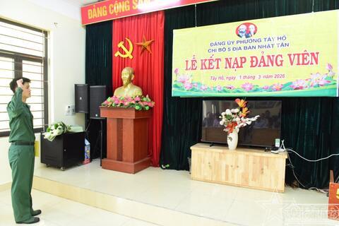 Kết nạp Đảng cho thanh niên chuẩn bị nhập ngũ