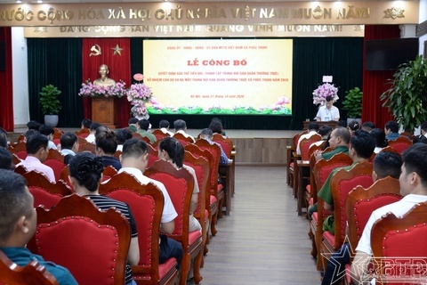 Xã Phúc Thịnh: Công bố quyết định thành lập Trung đội dân quân thường trực